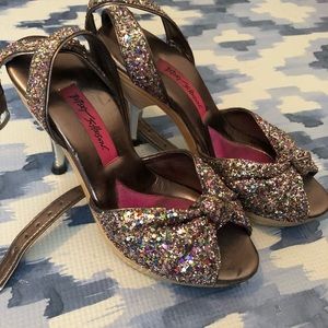 Glitter heels.